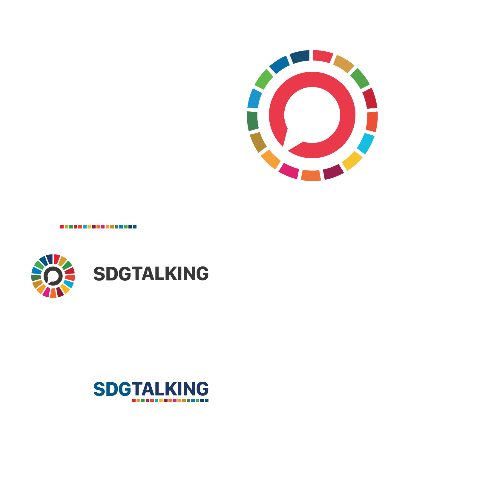 Sürdürülebilir Kalkınma Amaçlarının renk halkasından geliştirilen SDG Talking sembolü ve kelime markası
